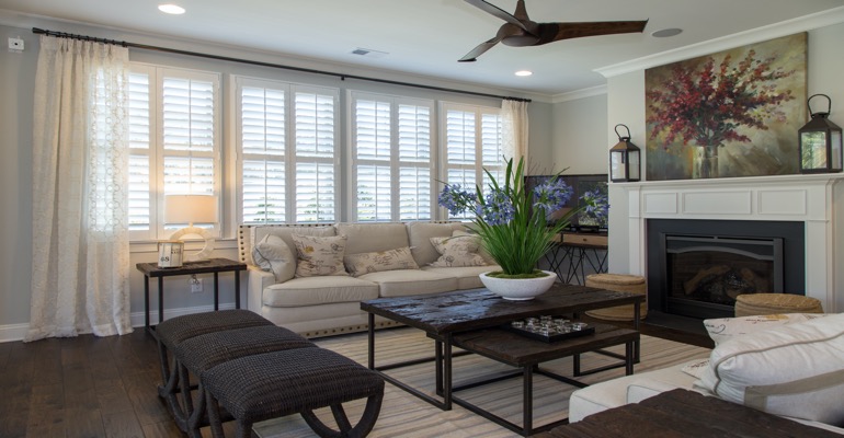 Interior Shutters in Salt Lake City Living Room